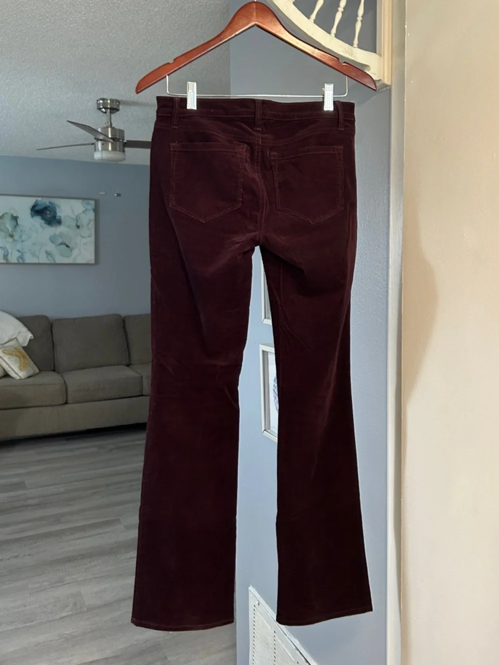 Made And Loved Loft Women’s Modern Boot Burgundy Corduroy Pants Size 4